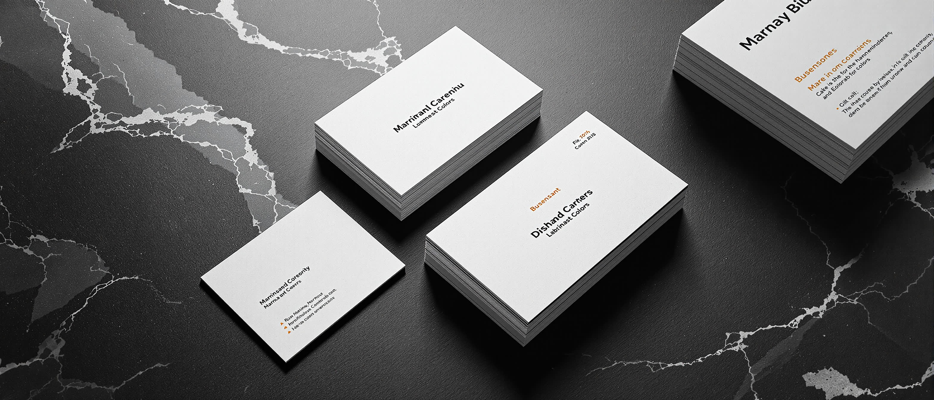 Modern gestaltete Visitenkarten und Flyer