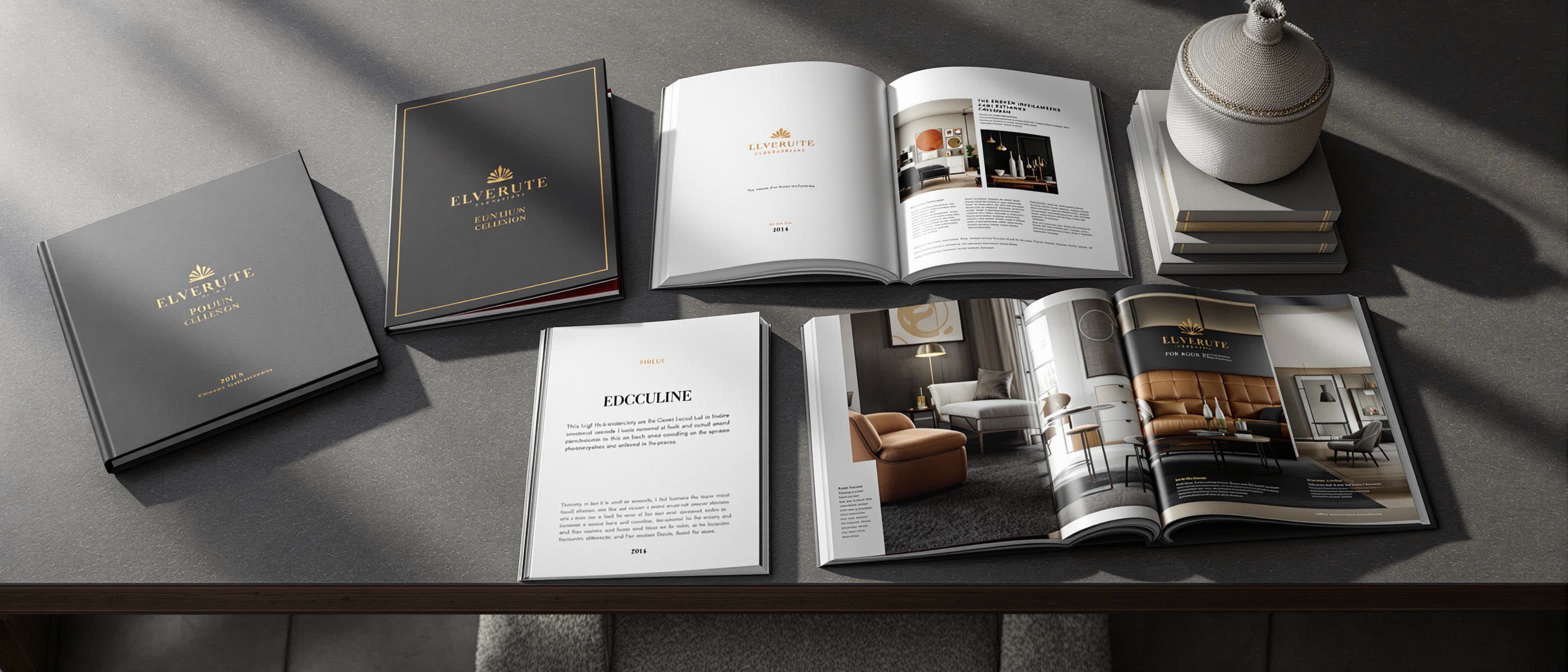 Elegante Broschüren und Kataloge im hochwertigen Design