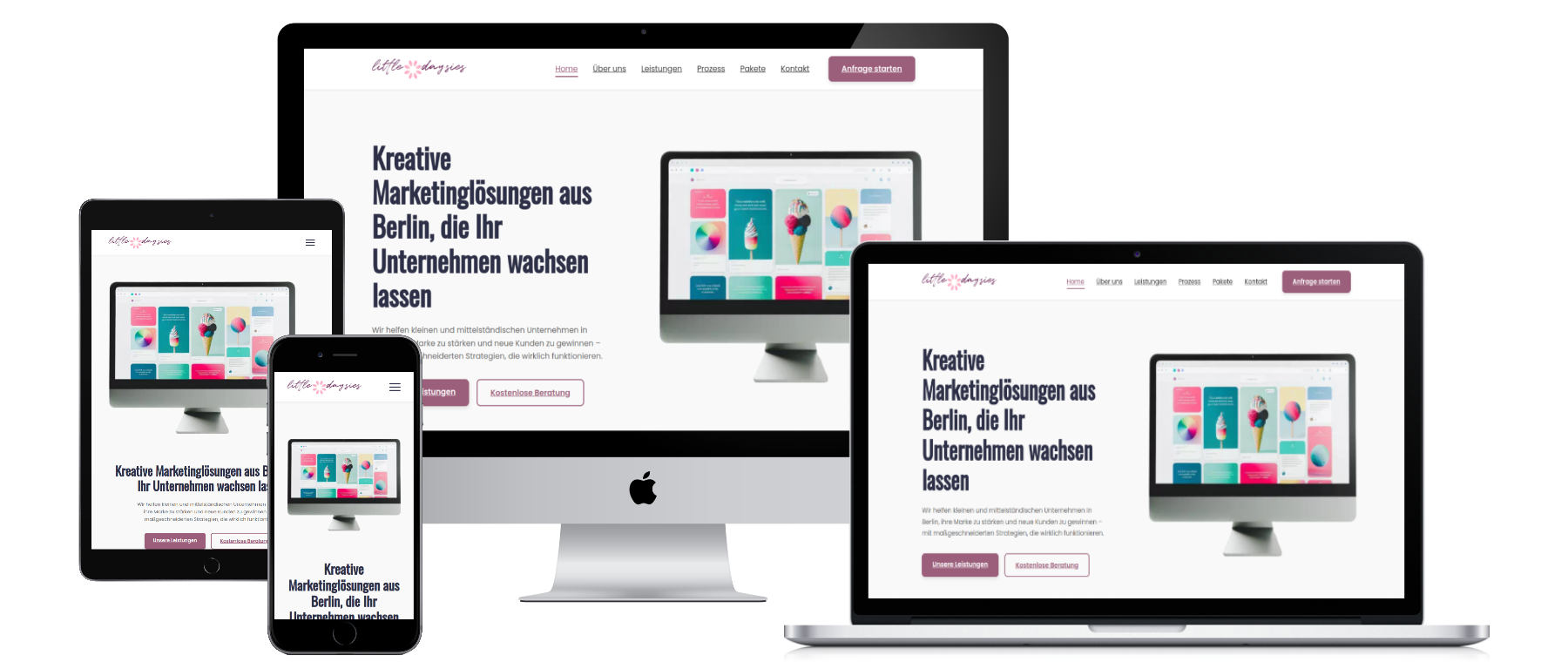 Modernes responsives Webdesign