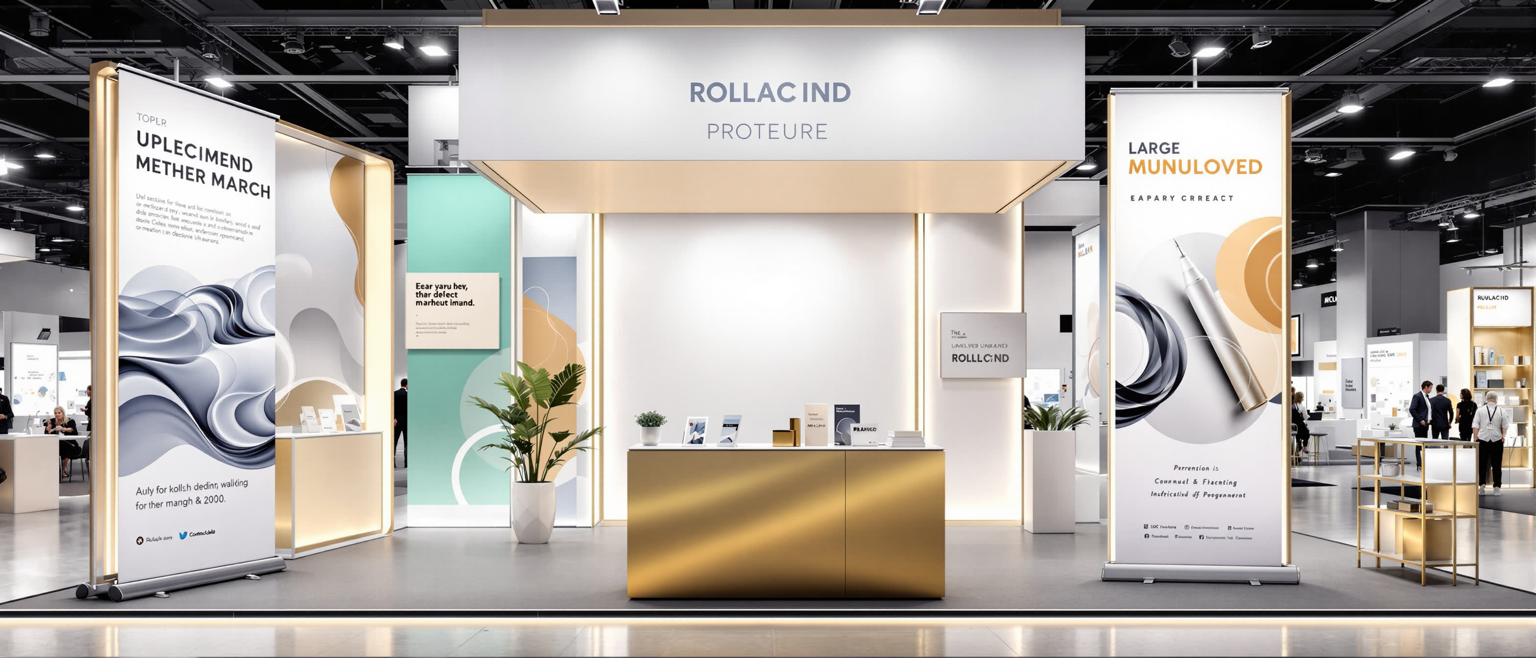 Moderne Messeausstattung mit hochwertigen Druckmaterialien