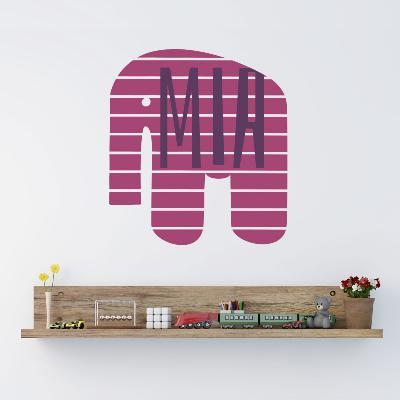 WANDAUFKLEBER „ELEFANT“