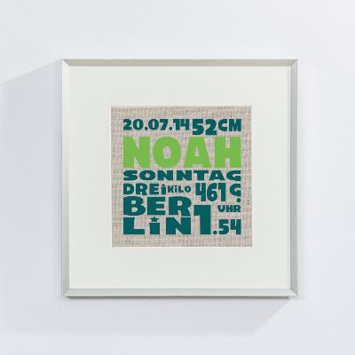 STOFFDRUCK IM RAHMEN - NOAH