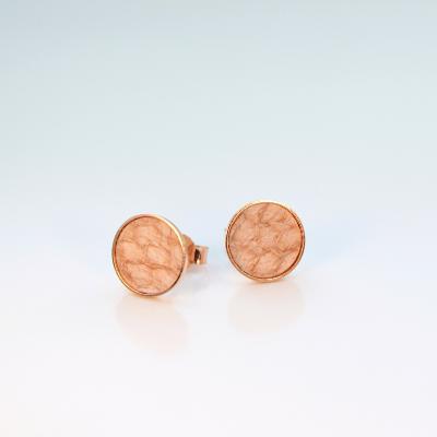 Ohrstecker mit Lachsleder